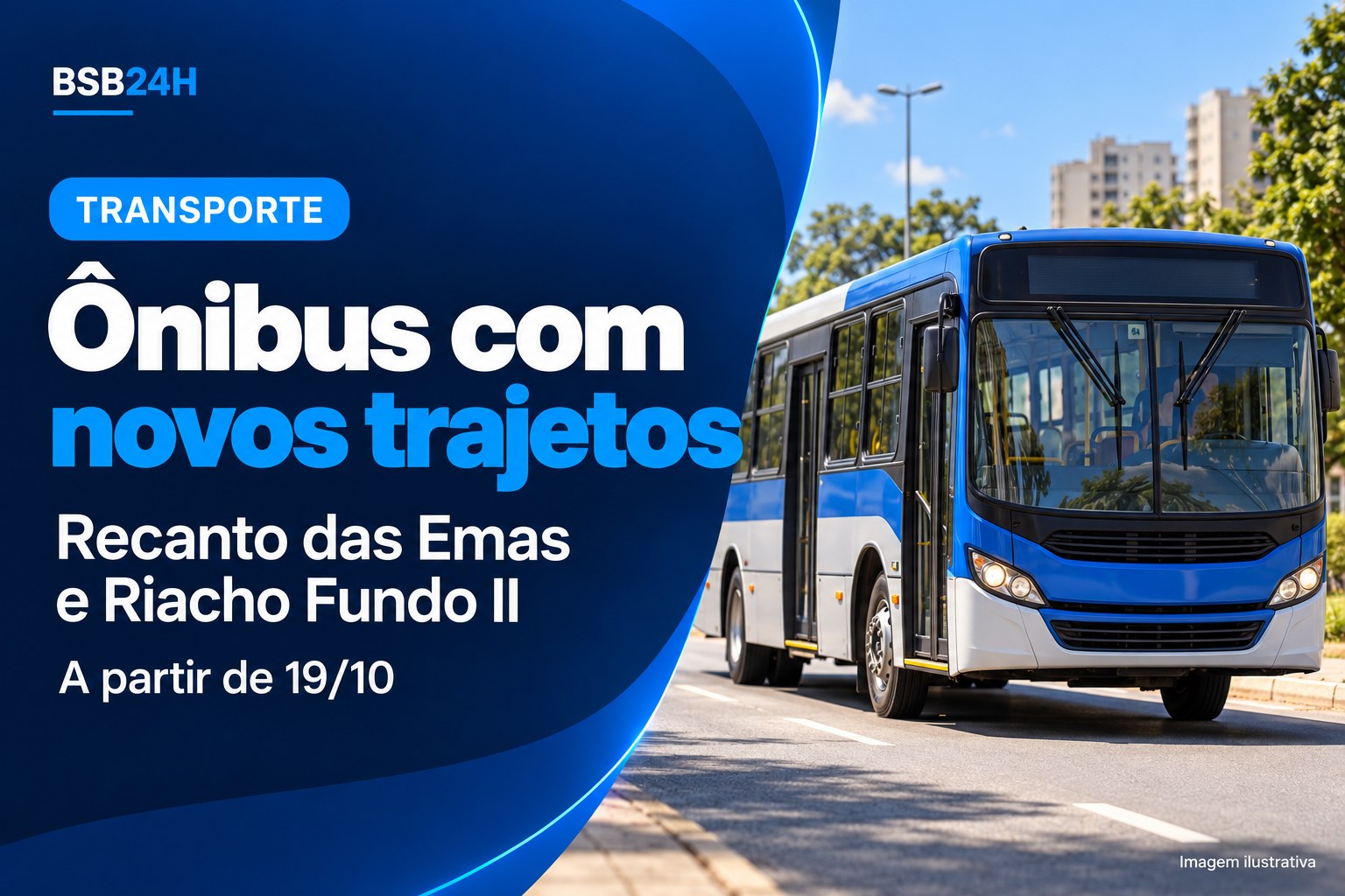 Imagem de Urbi anuncia mudanças de itinerário no Recanto das Emas e Riacho Fundo II a partir de segunda-feira