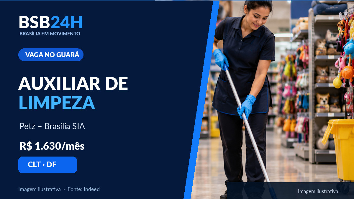 Imagem de Petz seleciona Auxiliar de Limpeza no Guará – DF