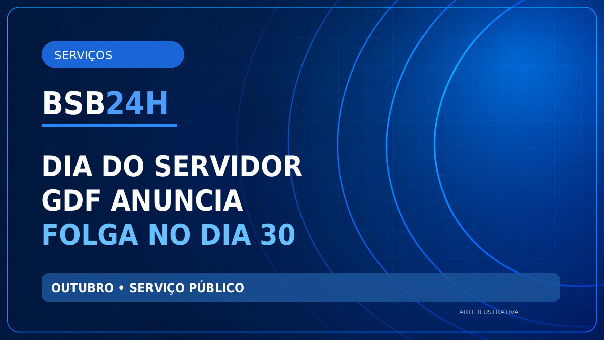 Imagem de GDF anuncia transferência do ponto facultativo do Dia do Servidor para 30 de outubro