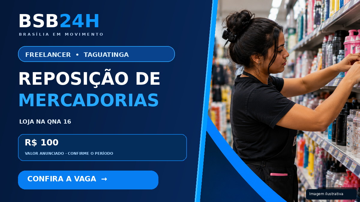 Imagem de Freelancer para Reposição de Mercadorias em Taguatinga – DF